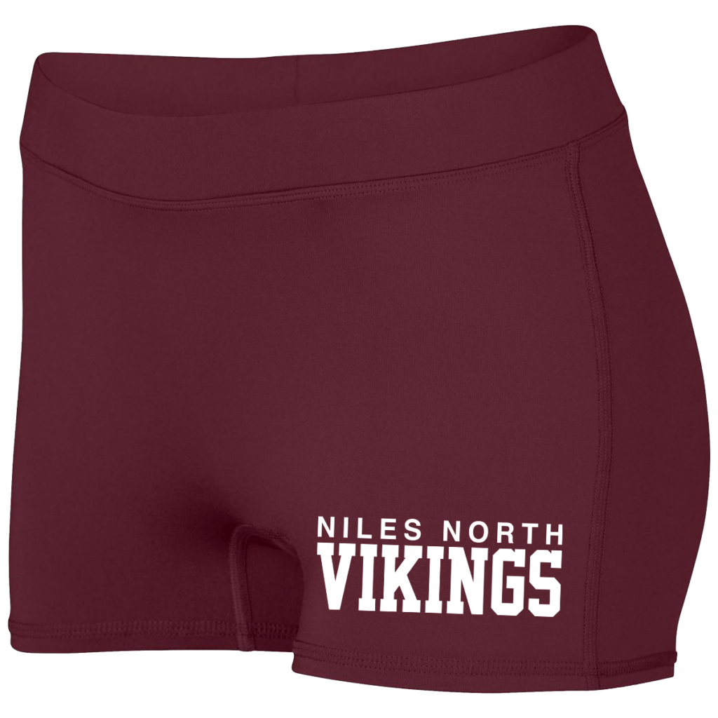 Niles North Vikings Maroon Augusta Ladies Shorts