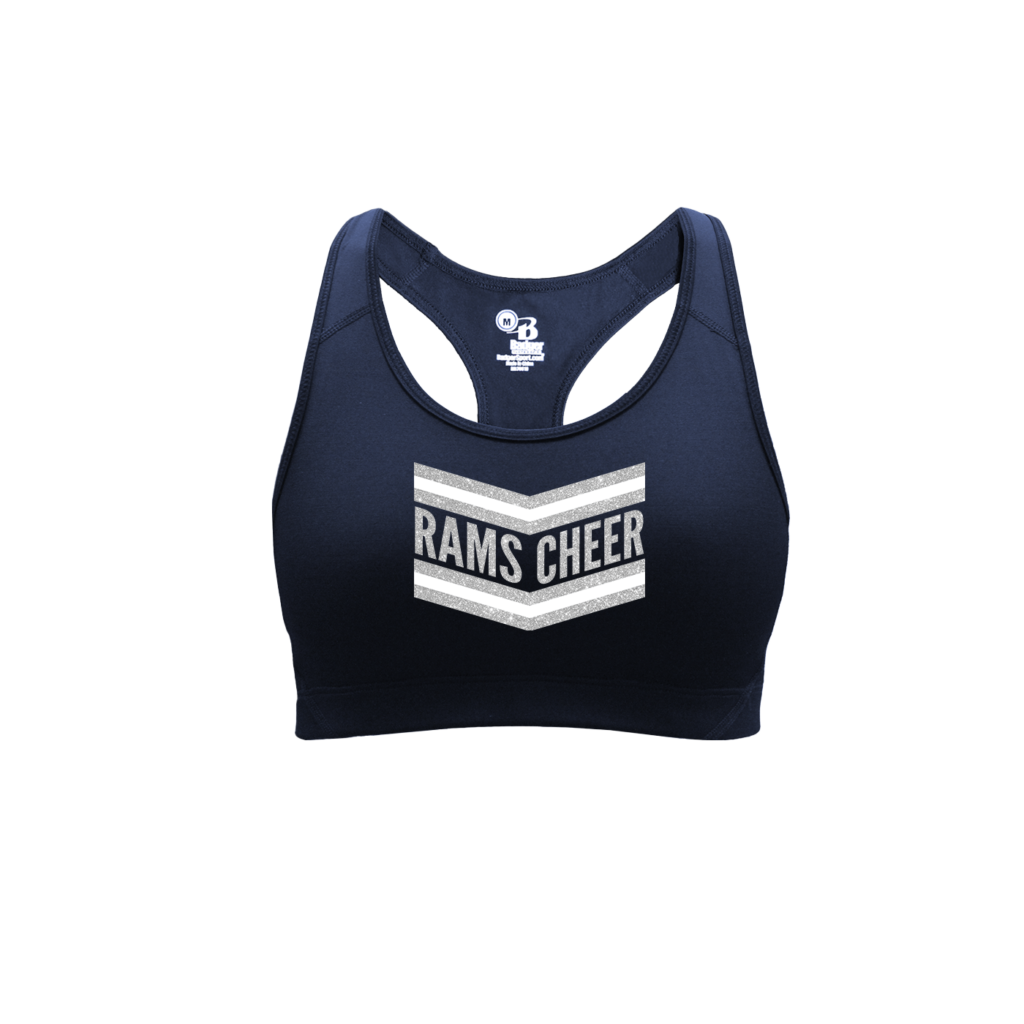 Badger Compression Sports Bra Rams Cheer