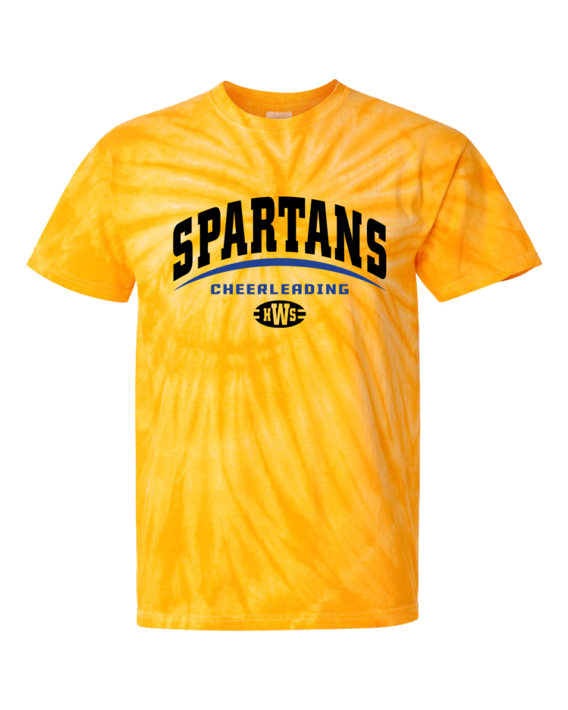 Cheer T-Shirt Tie Dye Gold Spartans