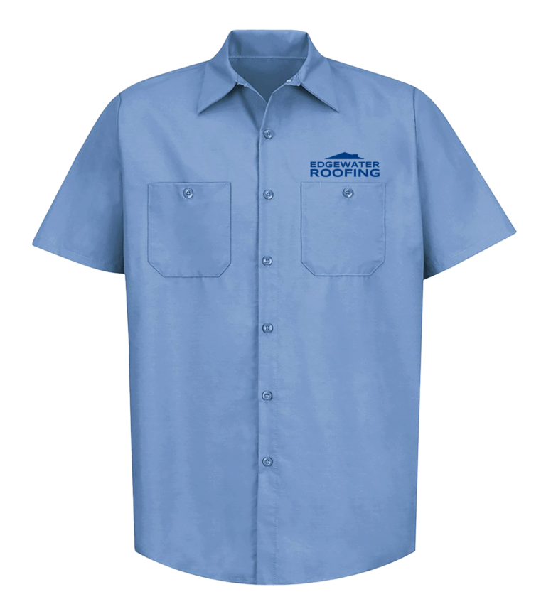 Red Kap light blue button up workshirt with double chest pockets