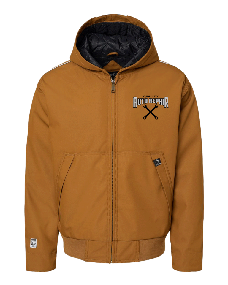 Brown hooded zip up jacket