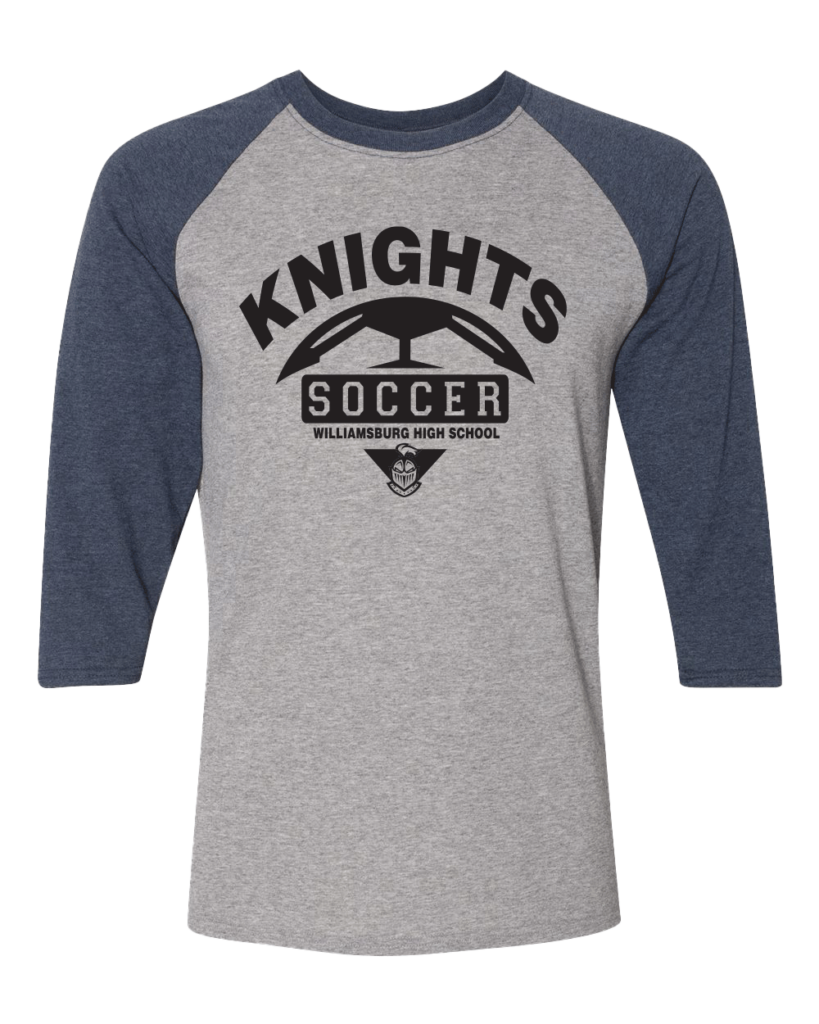 Knights Soccer Raglan Jerzees T-Shirt
